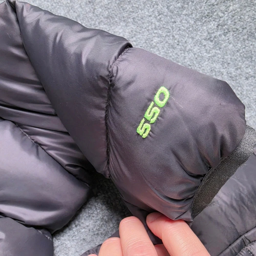 The North Face Aconcagua Puffer Jacket Mens M Black Green 550 Down Insulated